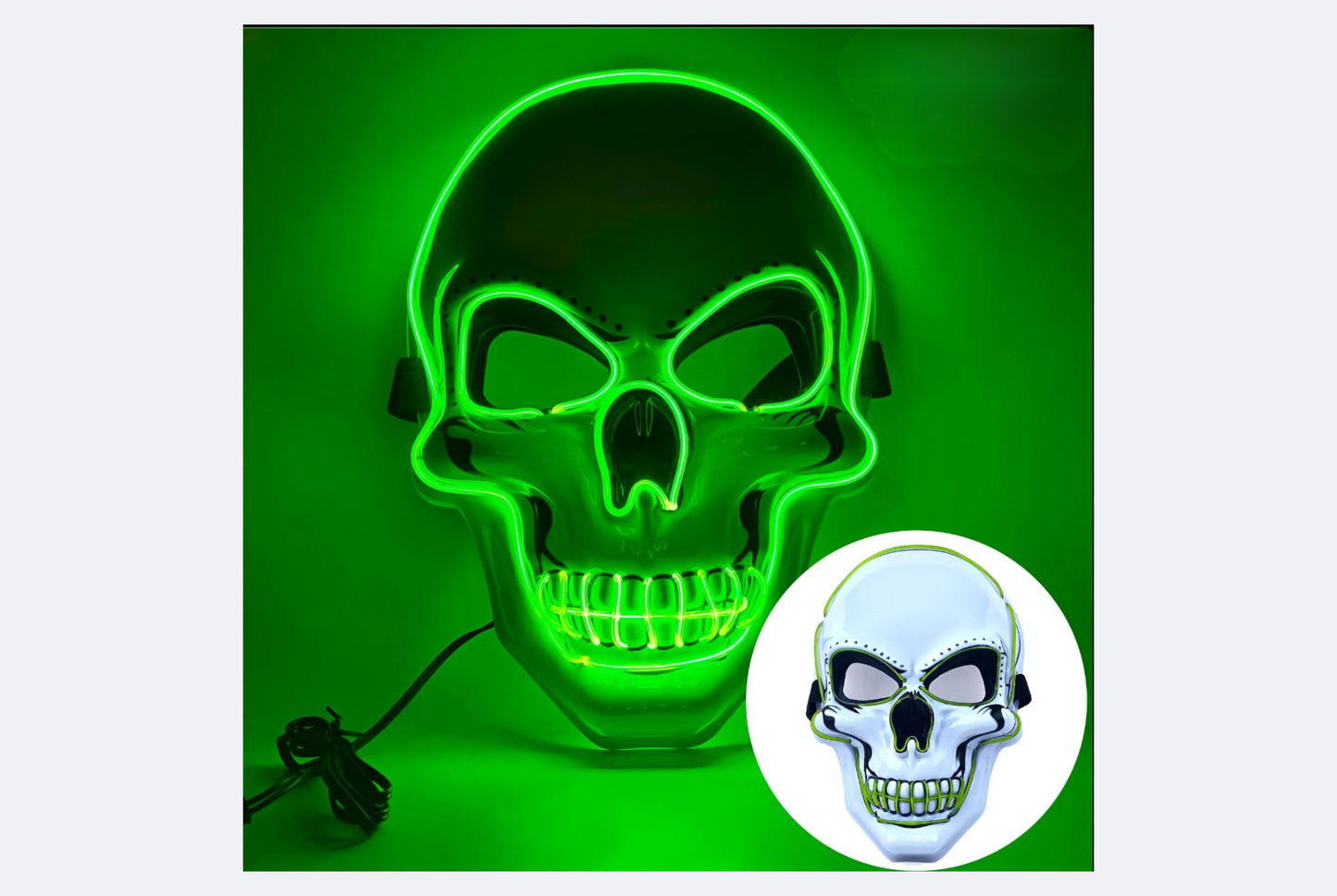 Neon LED Skull Mask - 50% off!