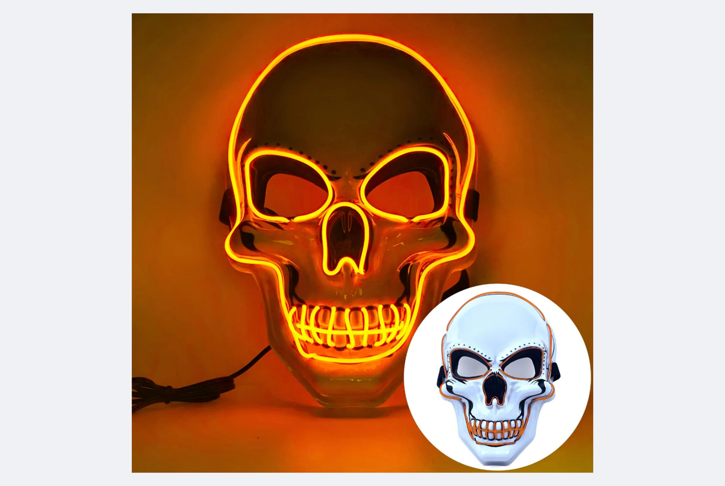 Neon LED Skull Mask - 50% off!