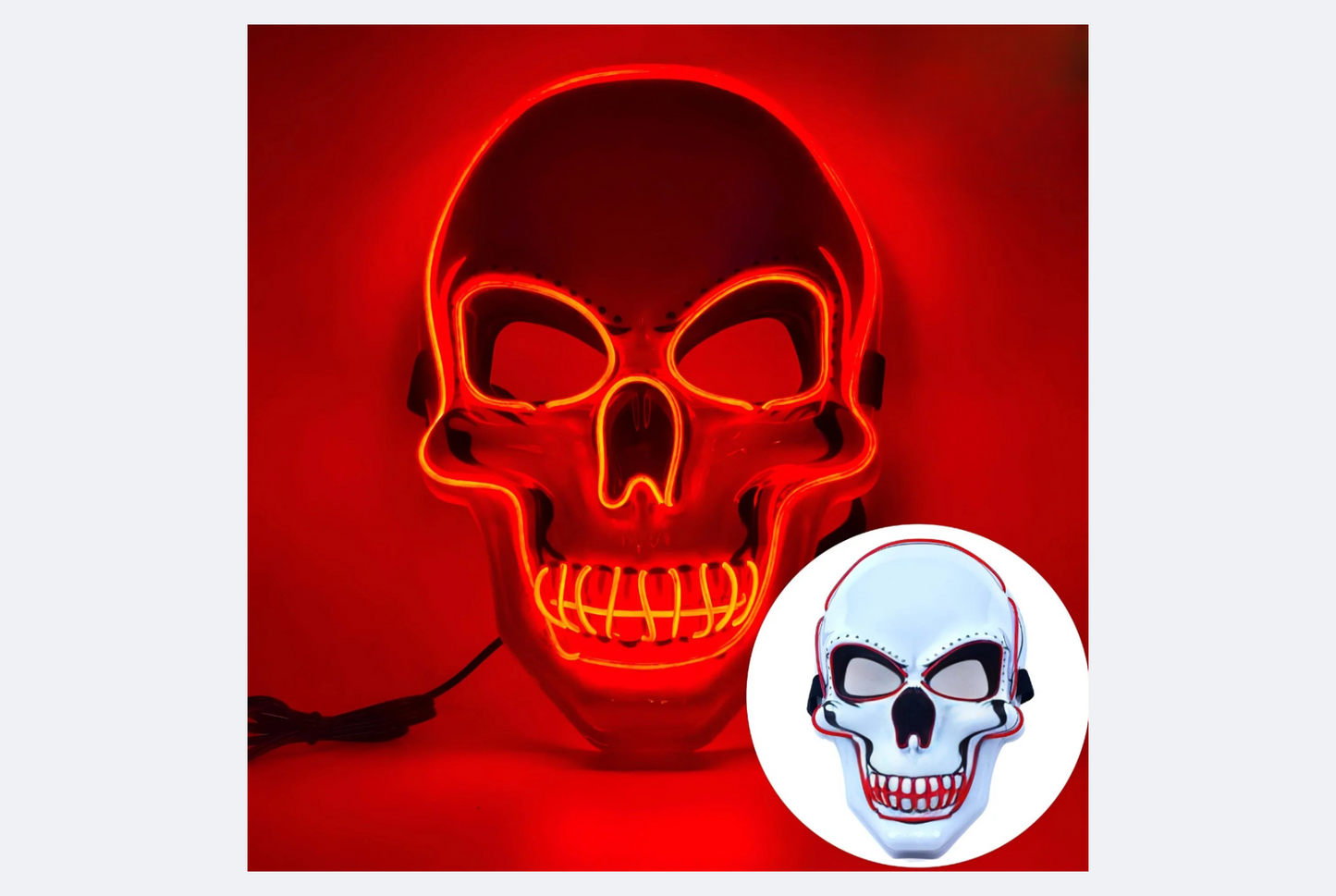 Neon LED Skull Mask - 50% off!